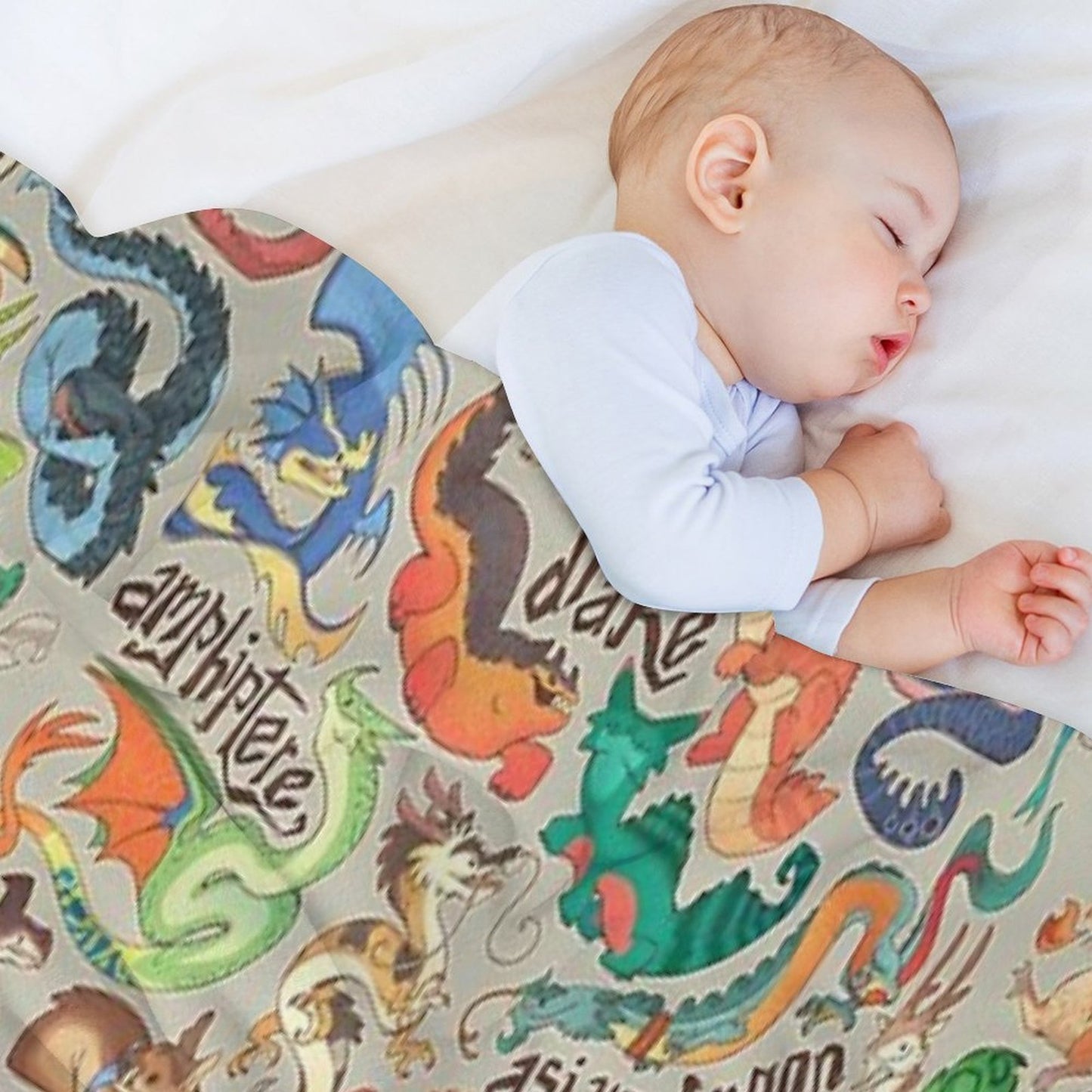 Mini Dragon Compendium Travel-friendly Throw Blanket