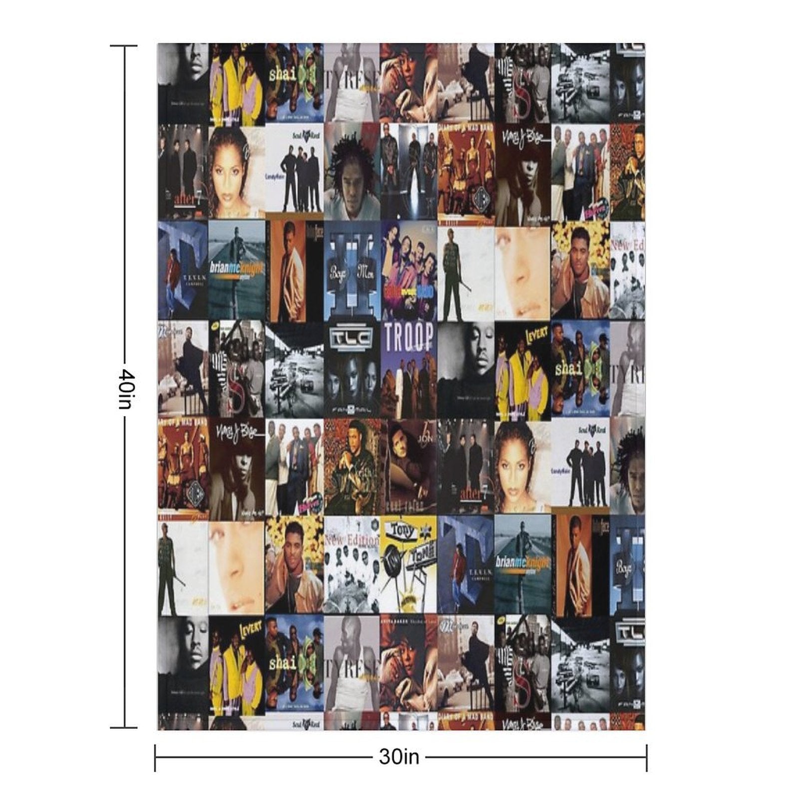 90s R&B Classics Deluxe Durable Throw Blanket