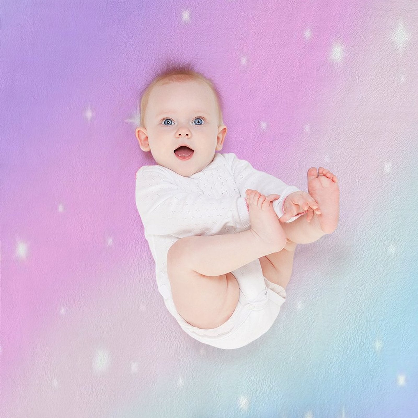 Kawaii Rainbow Magic Plush Throw Blanket