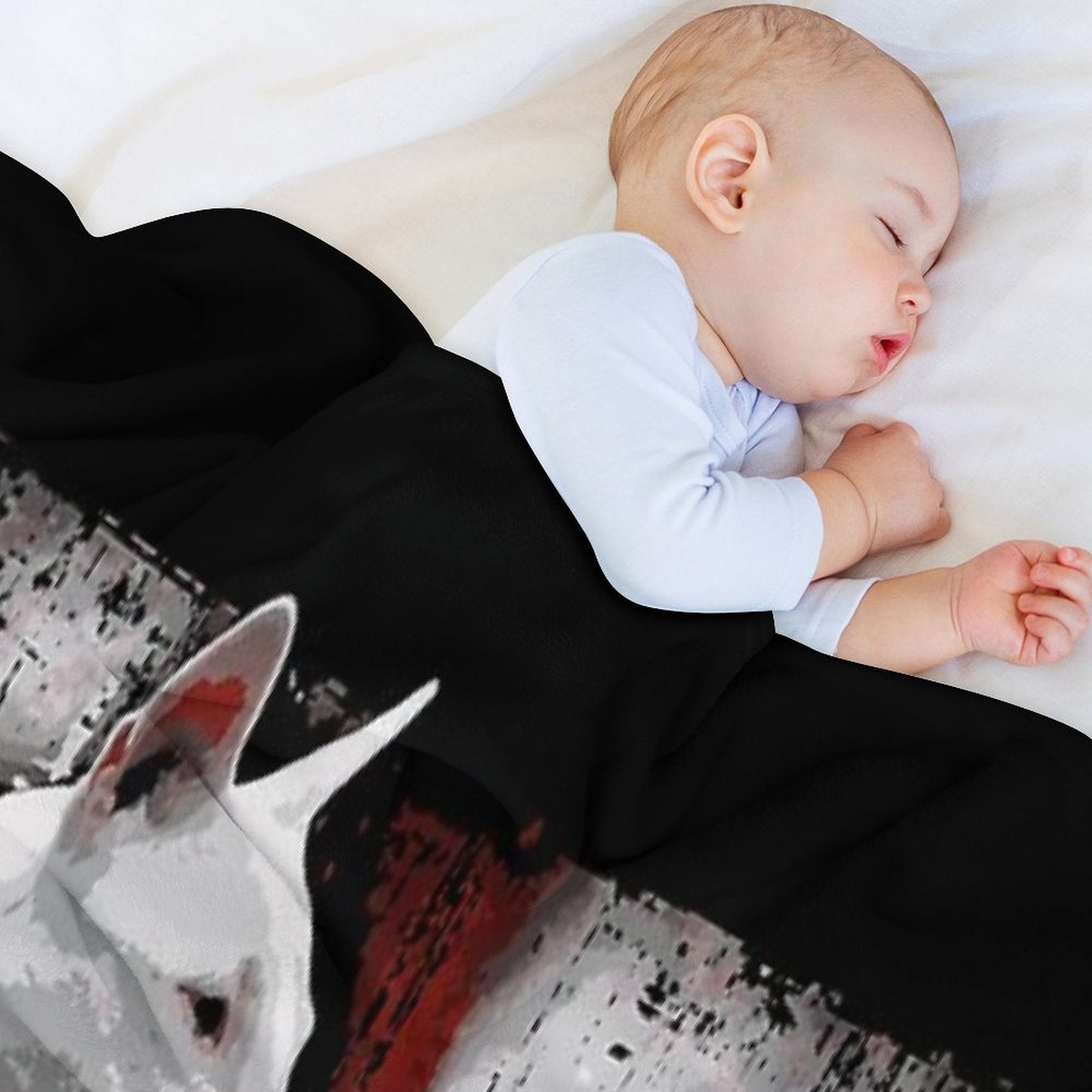 English Bullterrier Love Machine-washable Throw Blanket