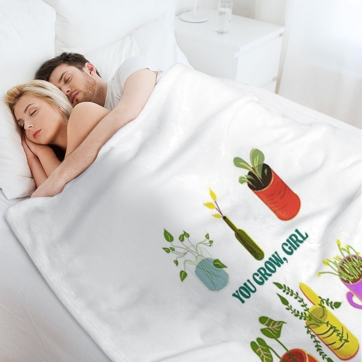 You Grow, Girl Shrink-resistant Throw Blanket