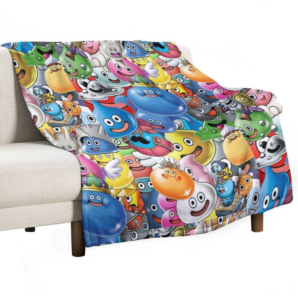 Dragon Quest Slimes Sustainable Throw Blanket