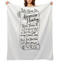 Alexander Hamilton Scroll Versatility Throw Blanket