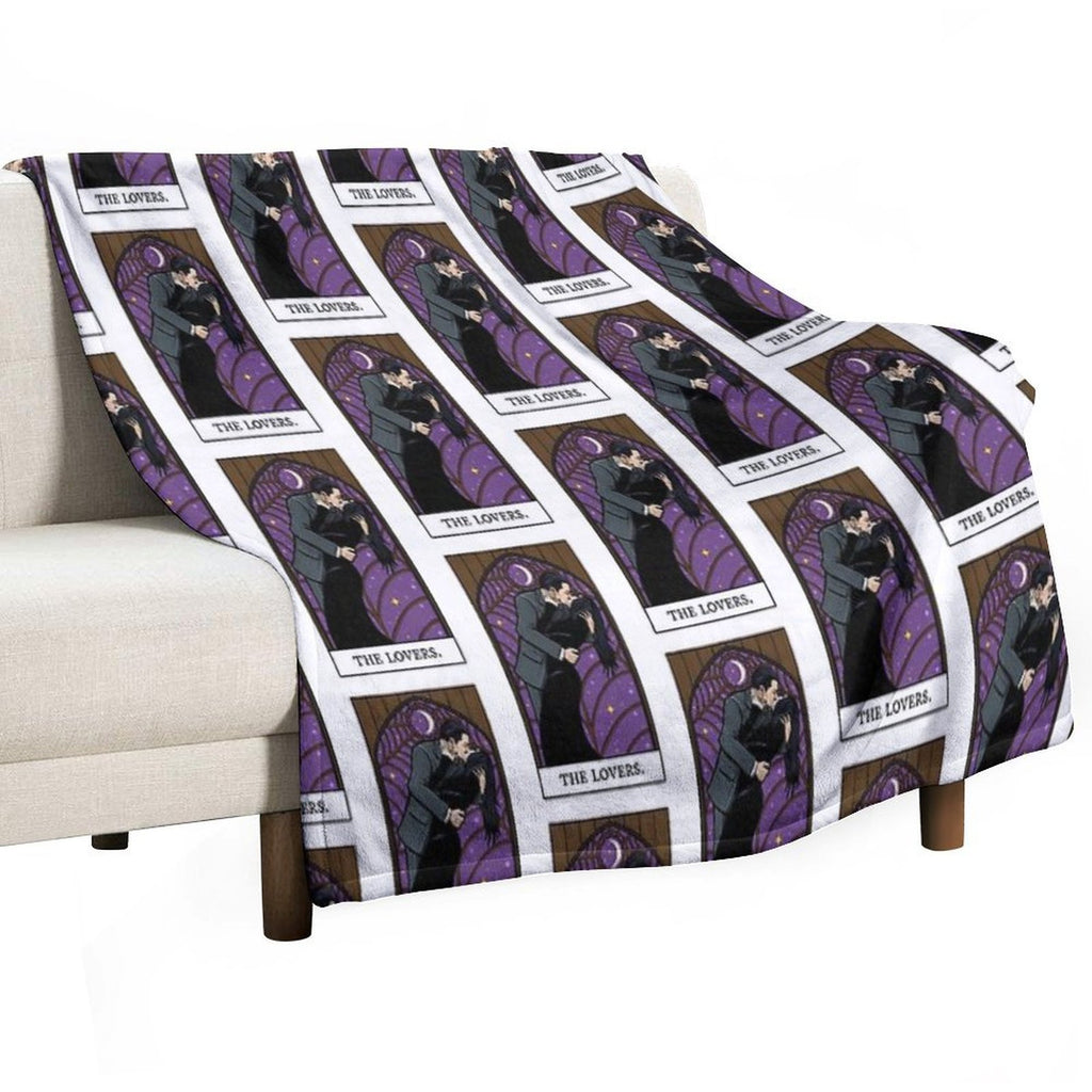 The Lovers Tarot Card Eco-conscious Throw Blanket