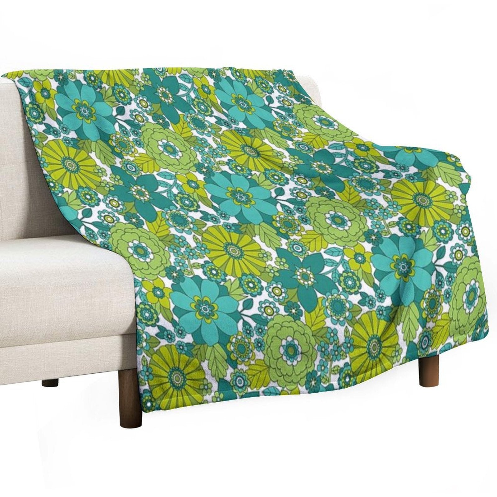Groovy Blooms Velvety-soft Throw Blanket