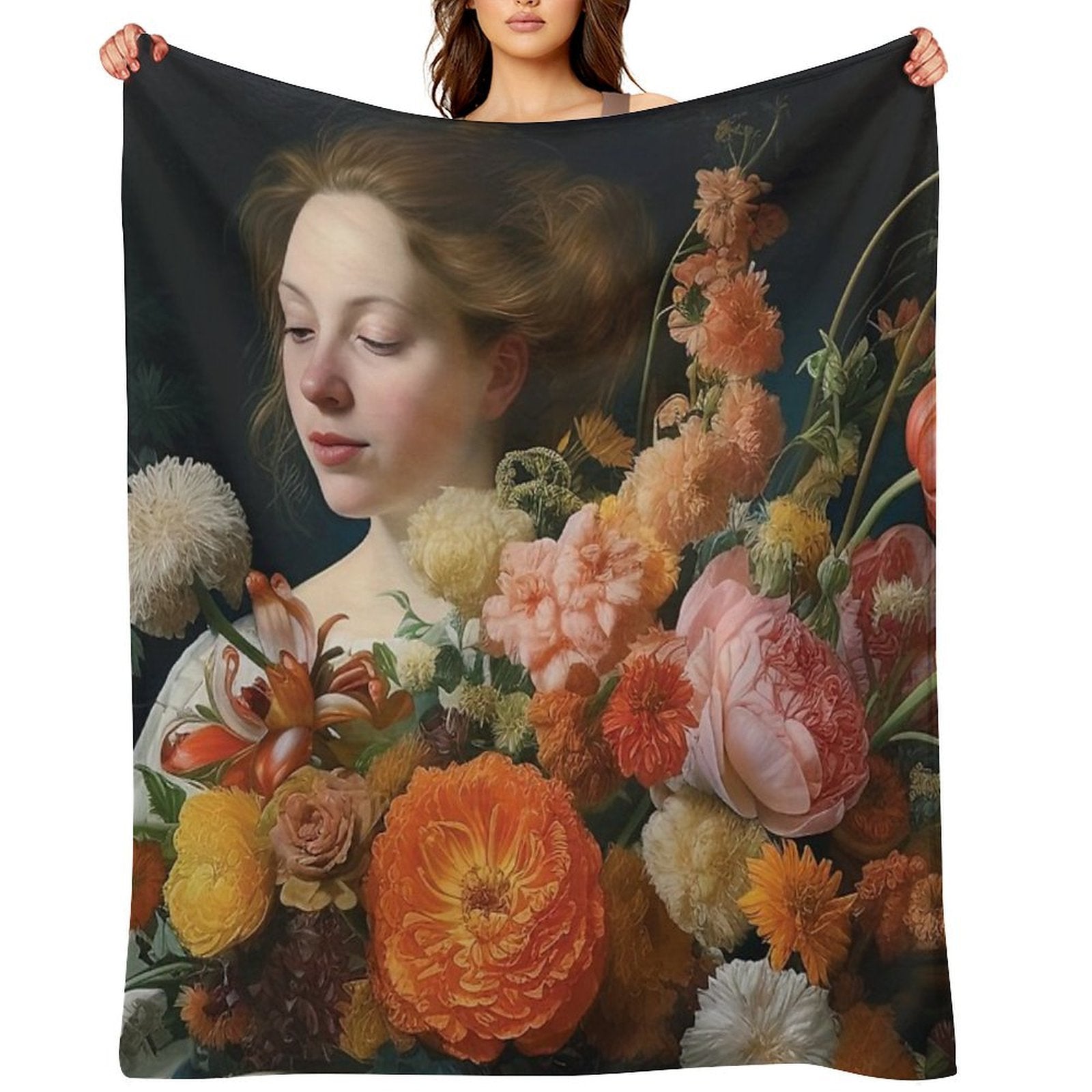 Flowers Velvety-soft Throw Blanket