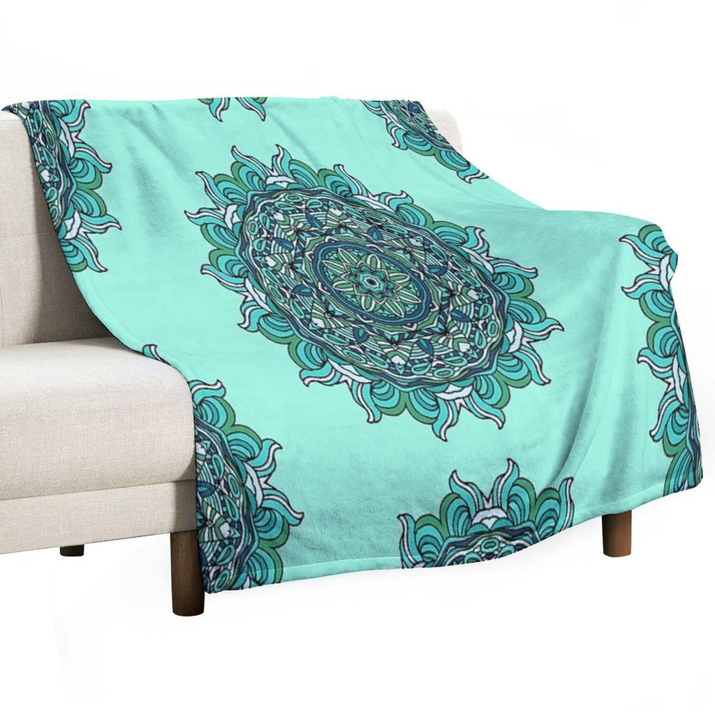 Blue Mandala Eco-conscious Throw Blanket