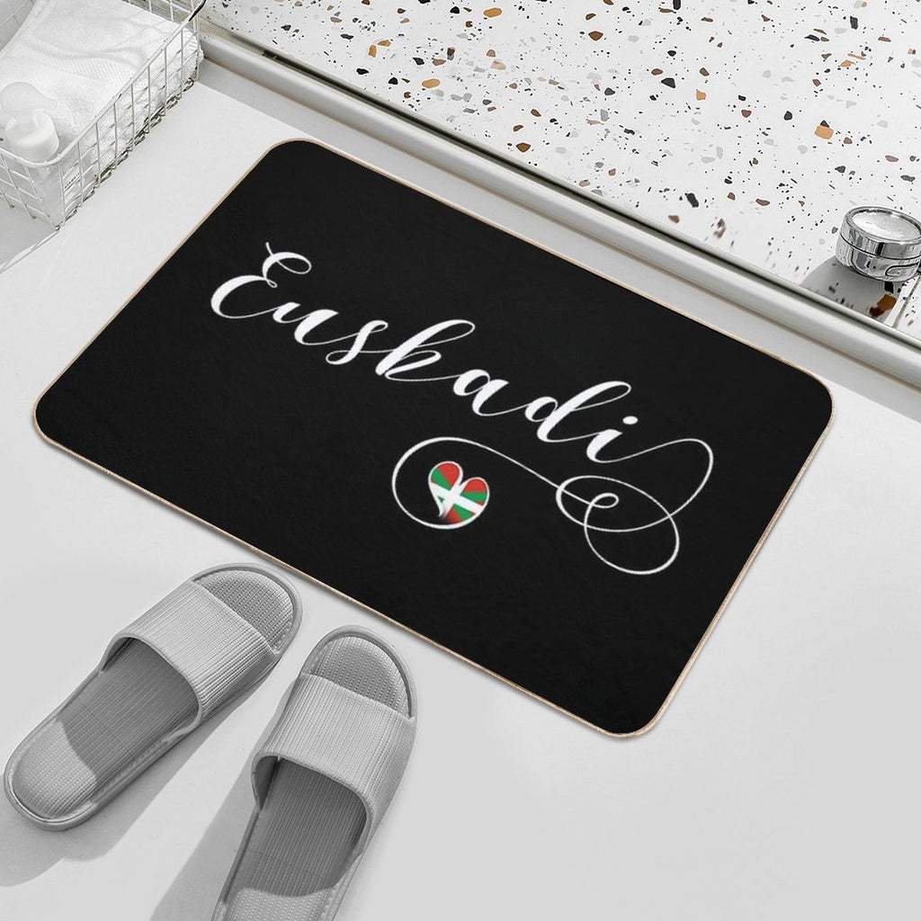 Euskadi, Basque Country, Heart, Flag  Toxin-Free Bath Mat