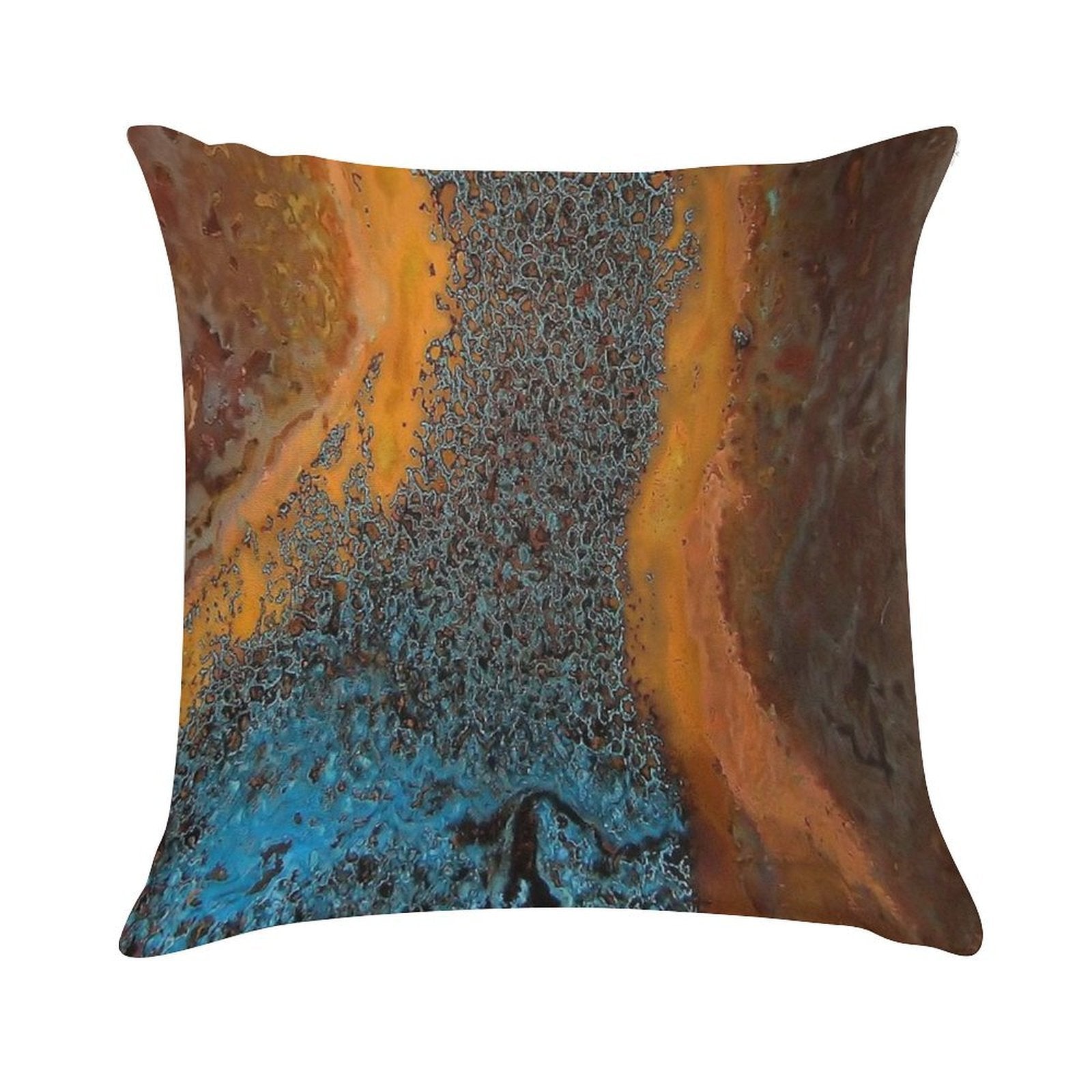 Copper Blue Waves Soft Style Accent Throw Pillow