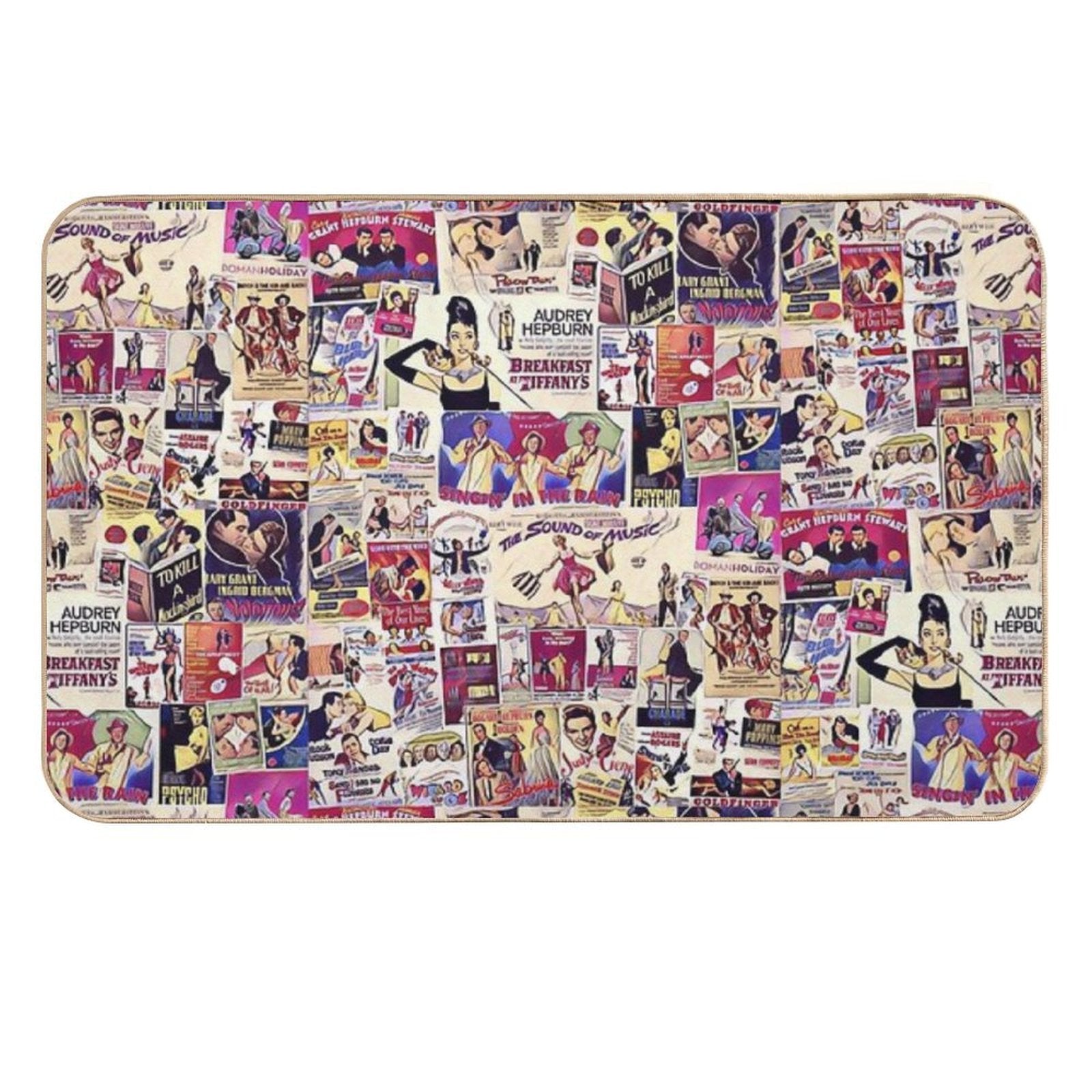 Hollywood Classics Collage  Versatile Bath Mat