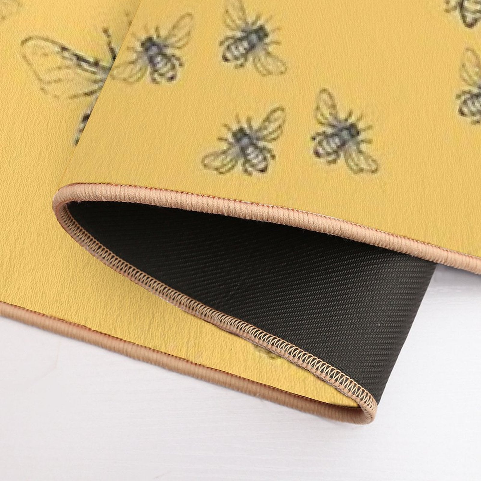 Honey Bee Pattern  Slip-Resistant Bath Mat