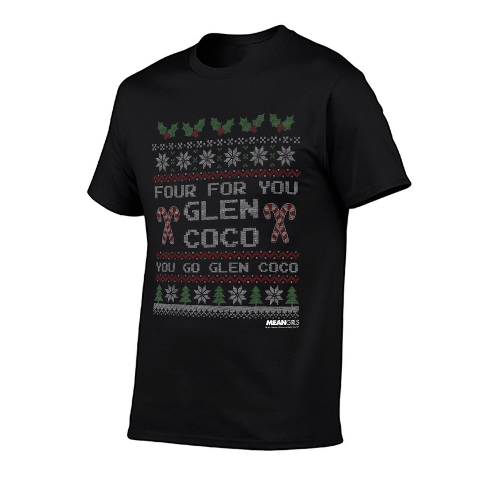 Mean Girls Glen Coco Christmas Sweater Graphic  Ribbed Collar T-Shirt