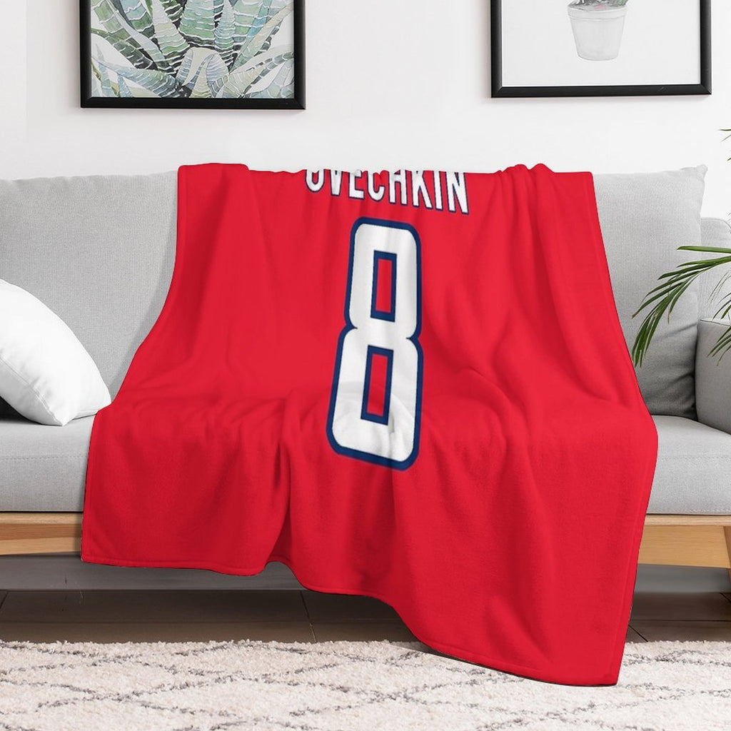 Alex Ovechkin 8 Sustainable Throw Blanket