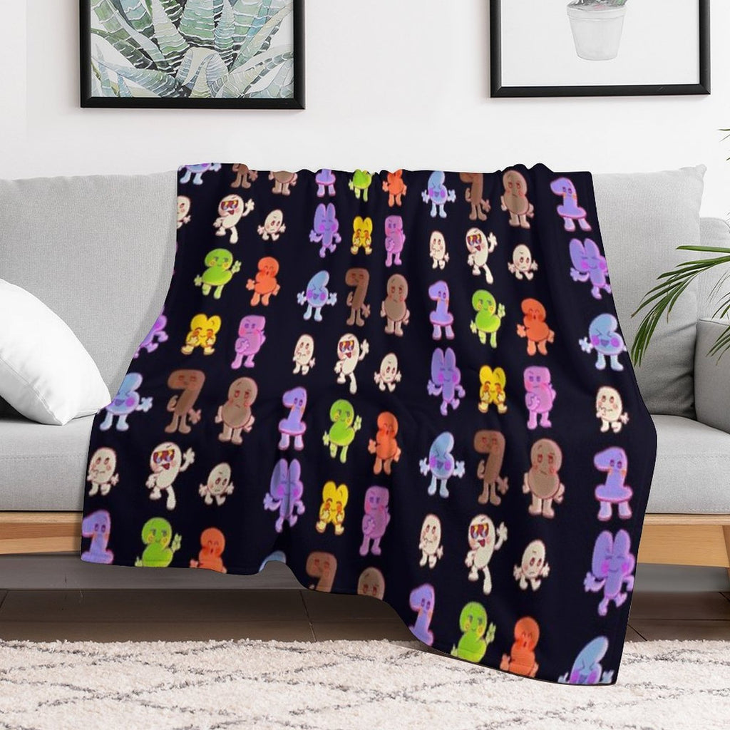 BFB All Numbers Algebraliens Pack Versatility Throw Blanket