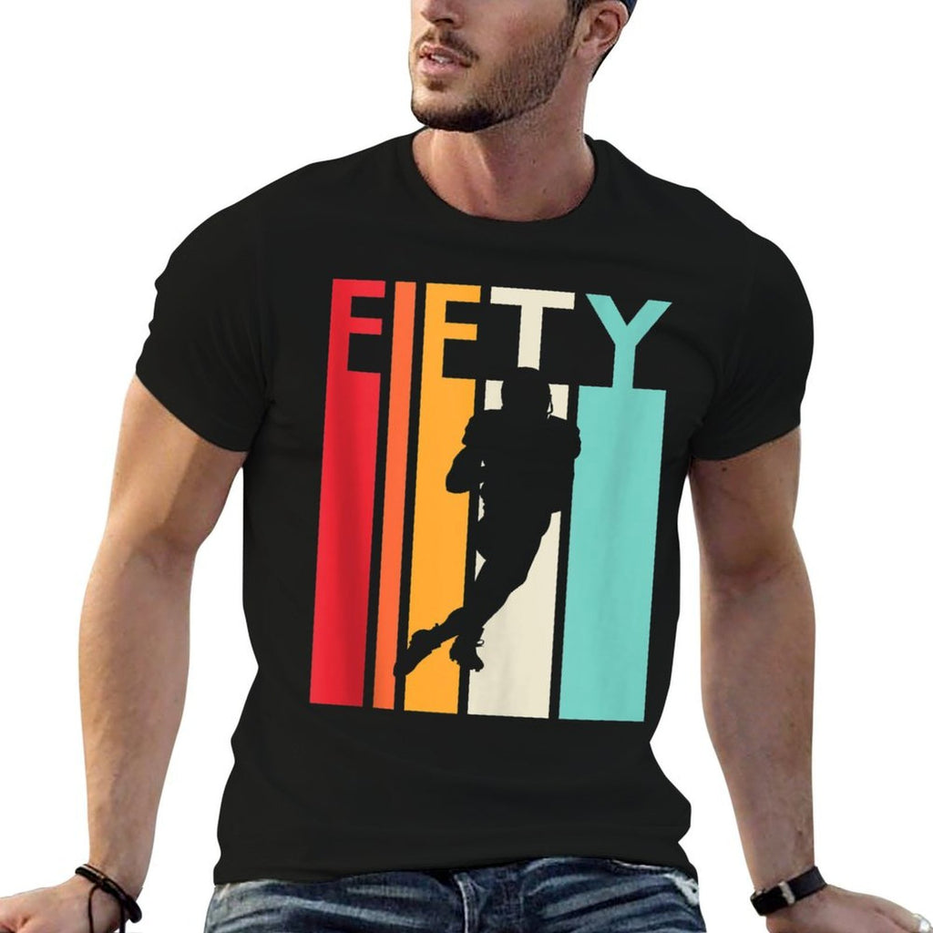 50th Birthday Gift Vintage Football for 50 Year Old  Stretchy T-Shirt