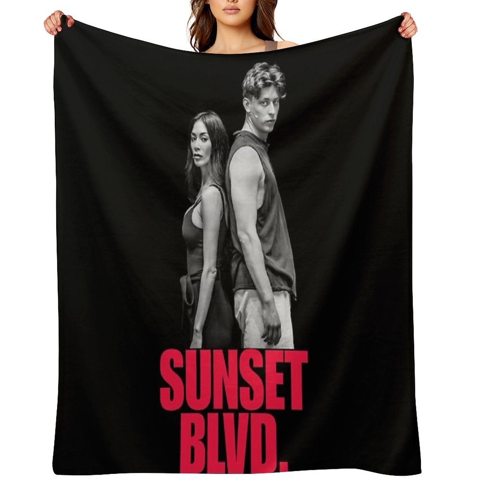 Sunset Blvd. with Nicole Scherzinger And Tom Francis Velvety-soft Throw Blanket
