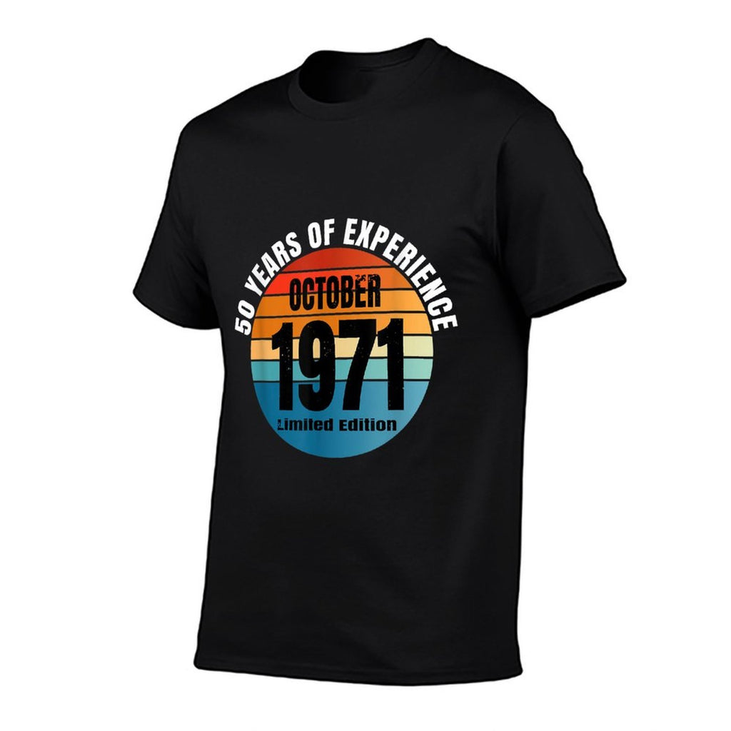 Mens October 1971 Men's 50th Birthday  Stretchy T-Shirt