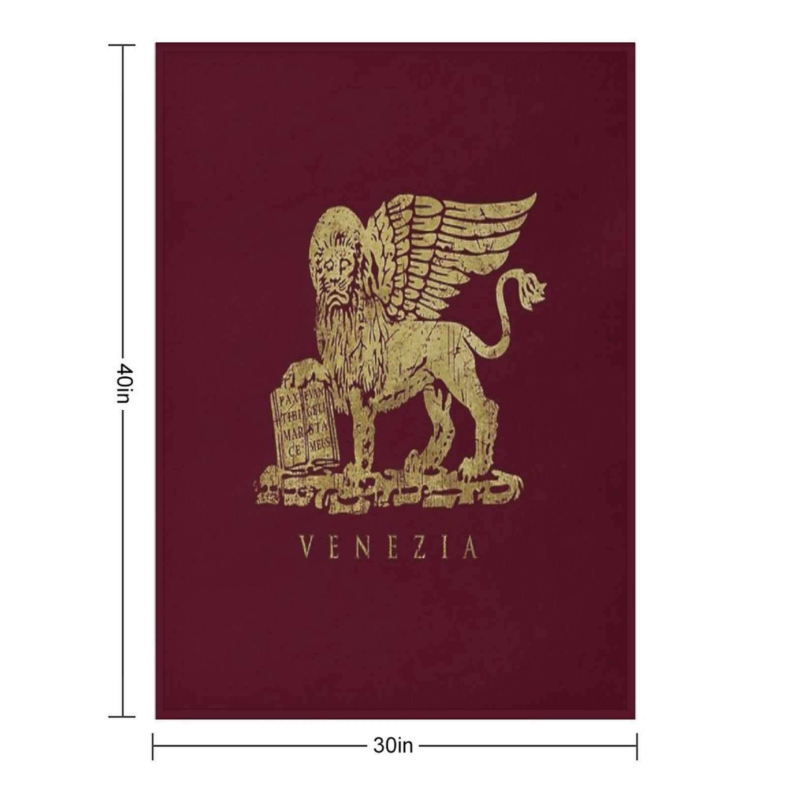 Leone Di San Marco of Venezia - Vintage Gold Versatility Throw Blanket