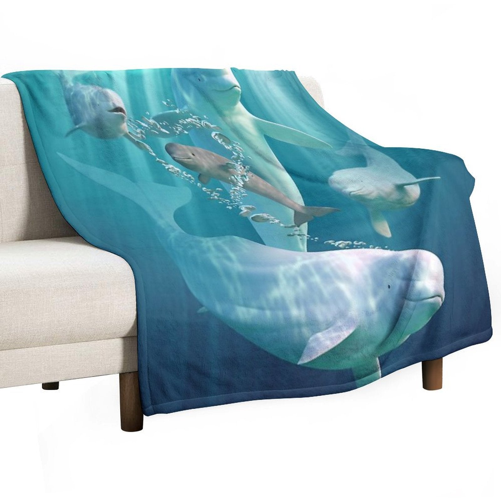 Beluga Bubbles Comfort Throw Blanket