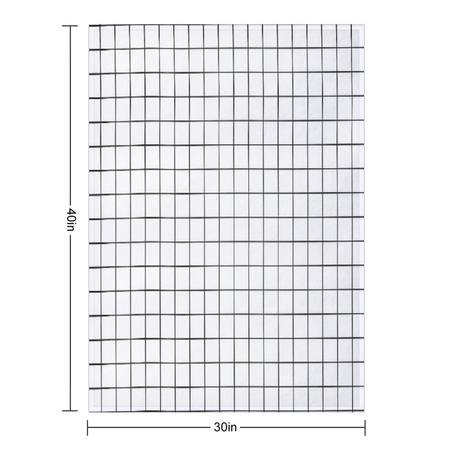 White Grid Wrinkle-free Throw Blanket