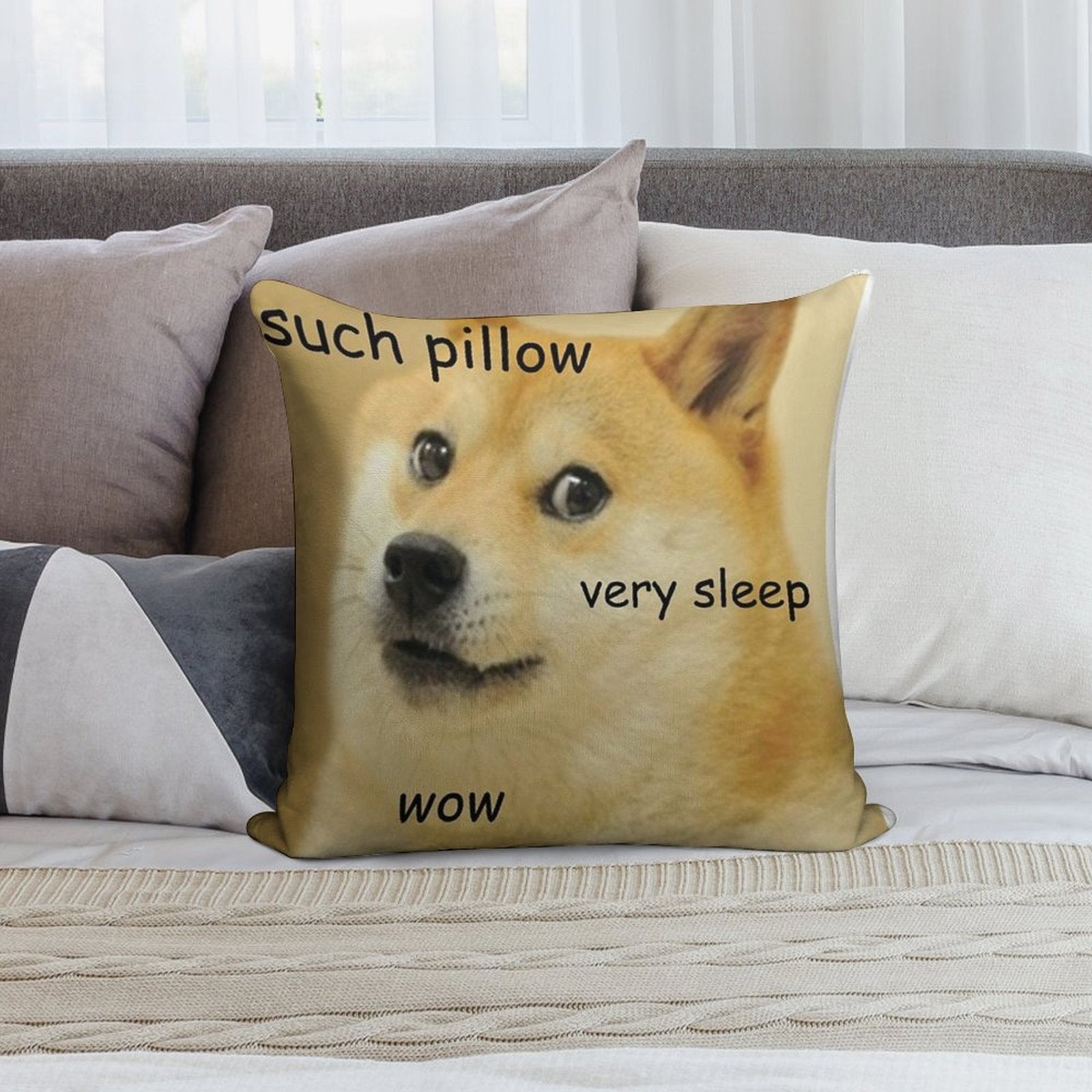 Such Pillow Very Sleep Soft Luxury Feel Throw Pillow