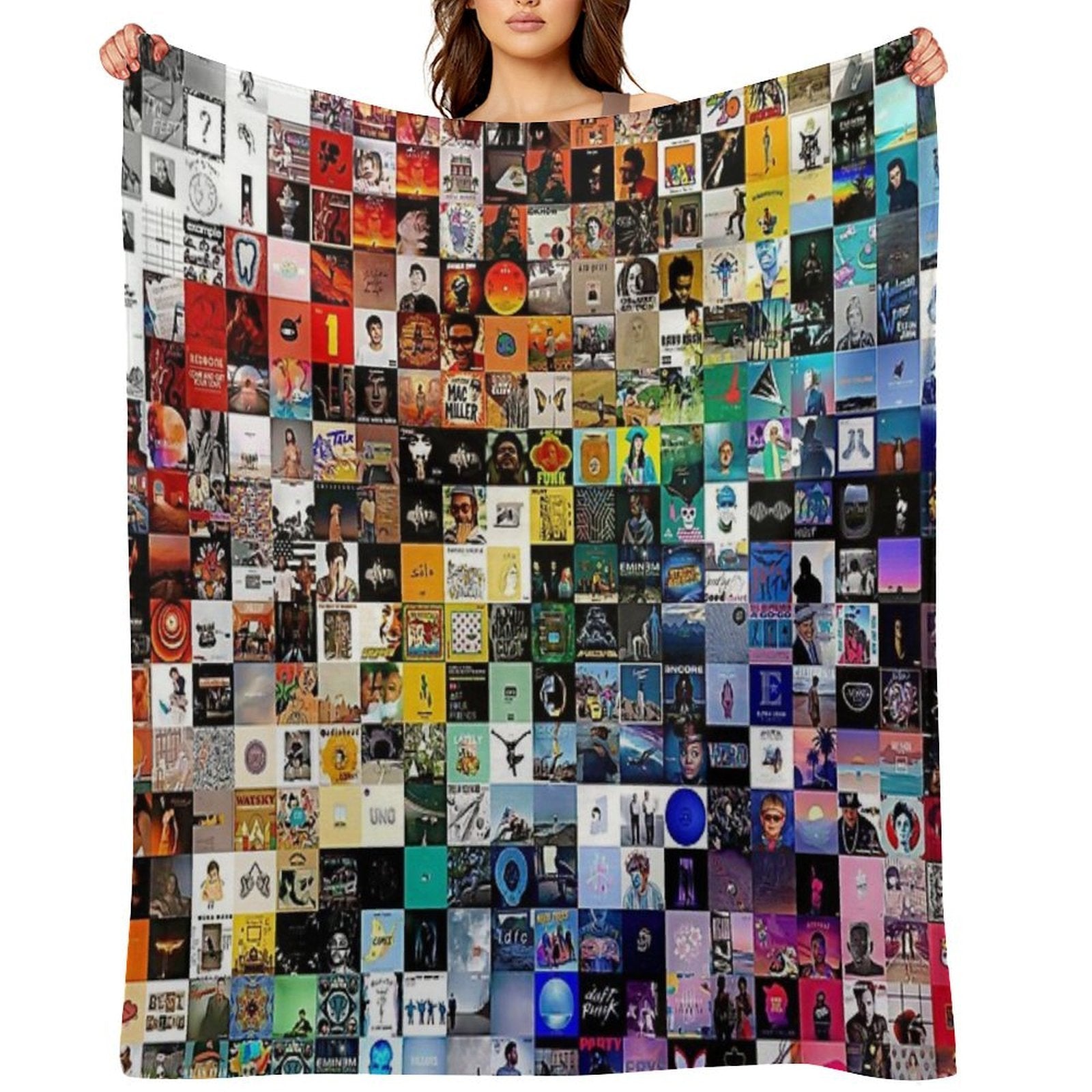 Rainbow Musical Full Album Collage Multi-functional Throw Blanket