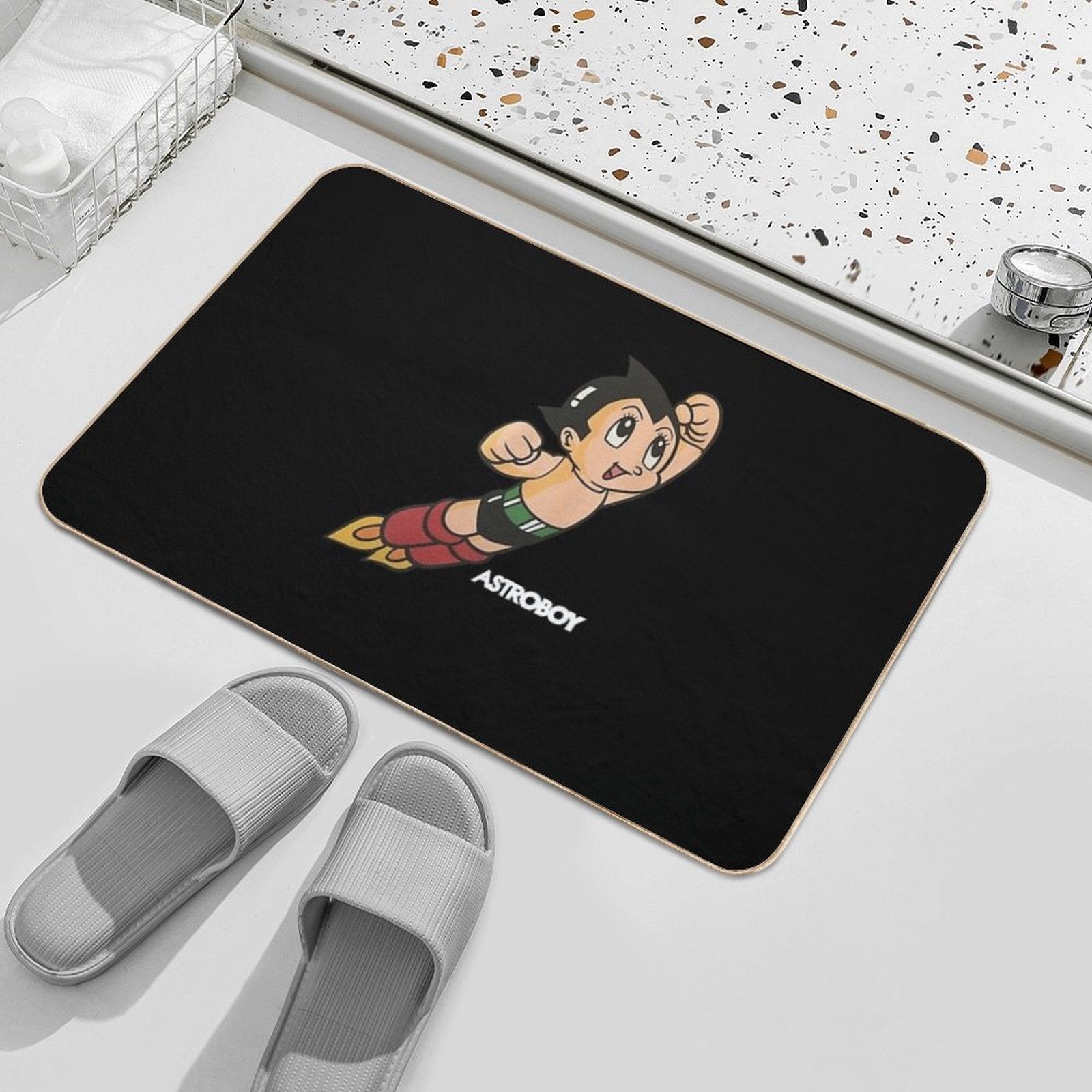 Vintage Astroboy Anime Robot Show Astro Boy Space Art Childhood Cartoon Manga  Absorbent Bath Mat