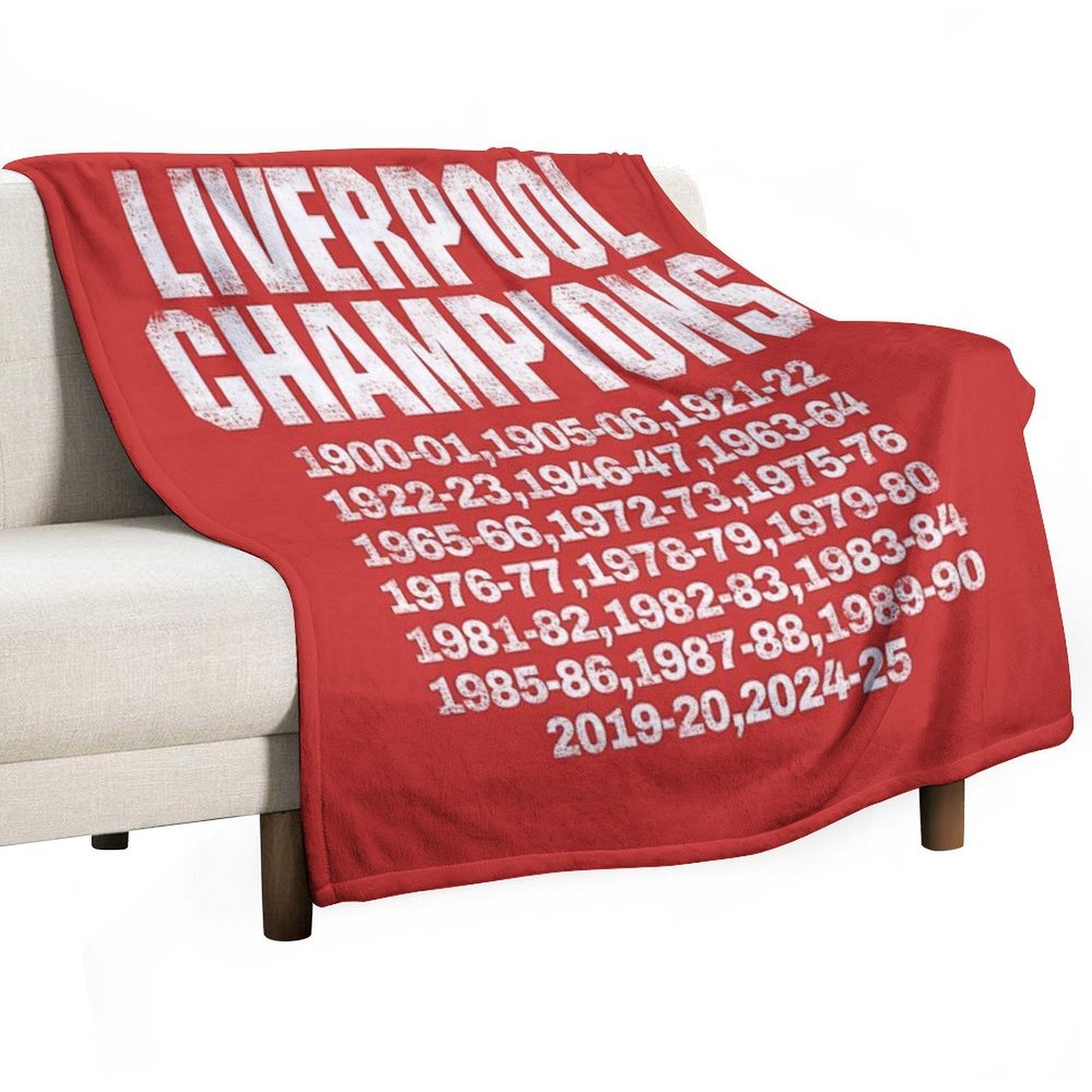 Liverpool Champions. Vintage. Comfort Throw Blanket