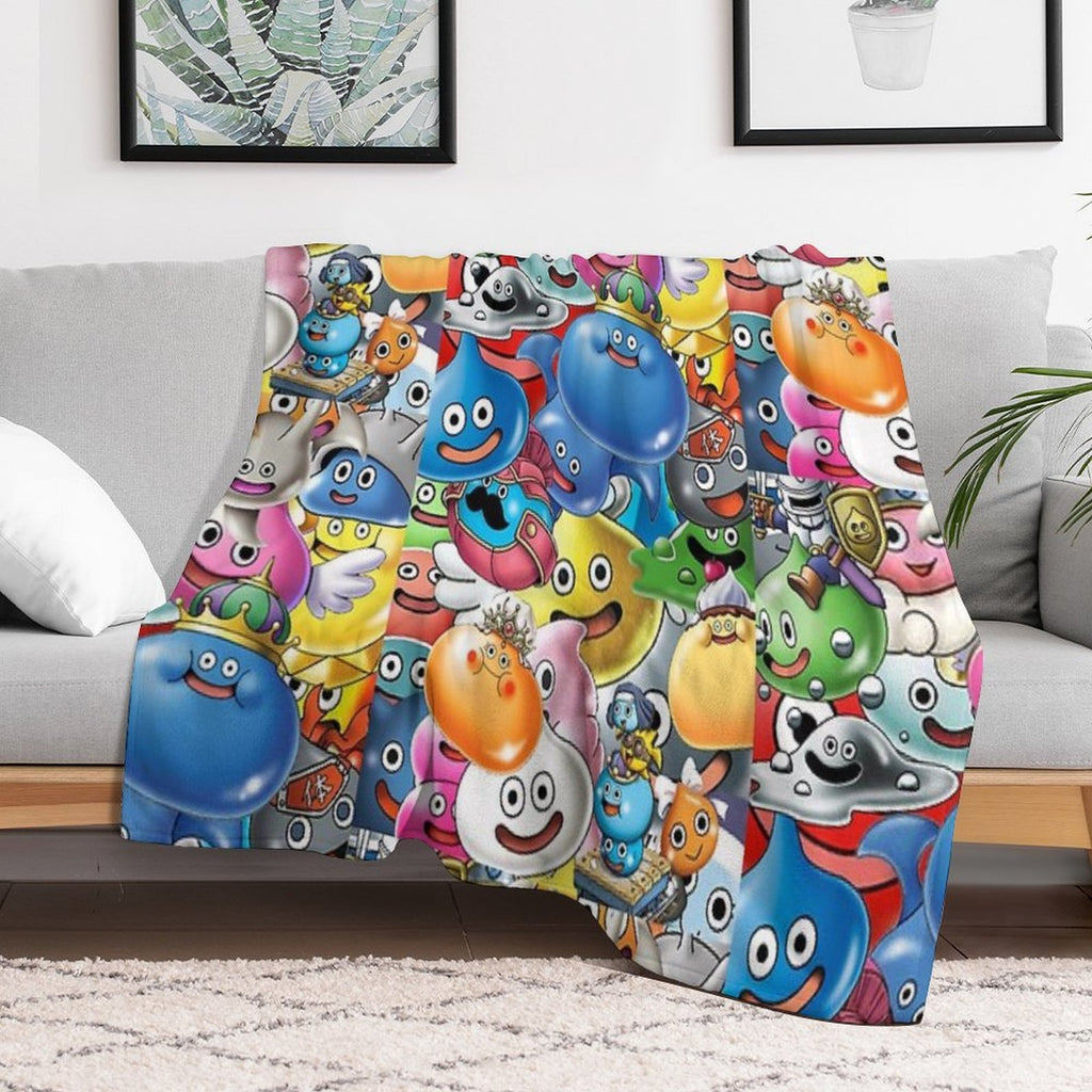 Dragon Quest Slimes Sustainable Throw Blanket
