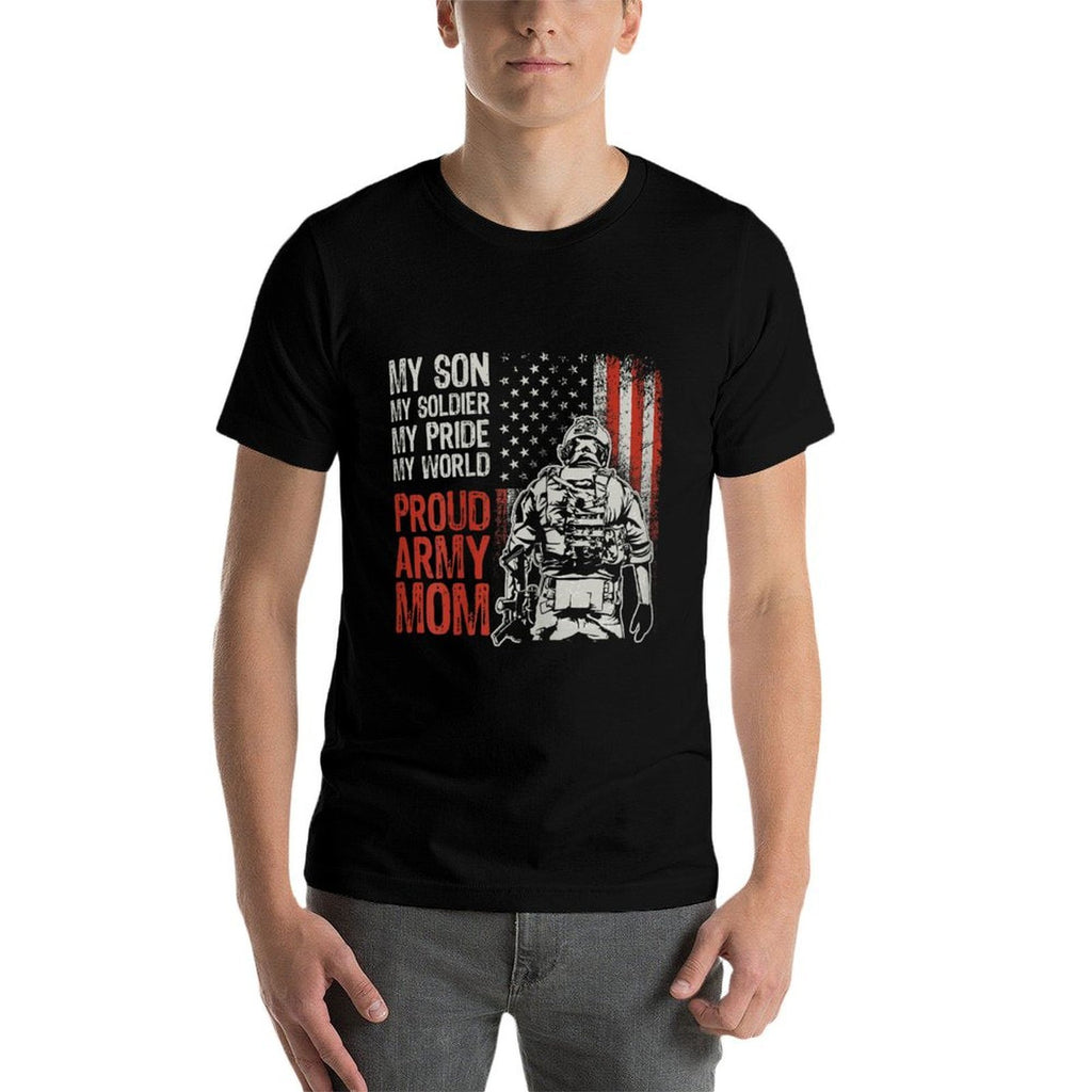 My Son My Soldier Hero Proud Army Mom US Military Mother  Trendy Pattern T-Shirt