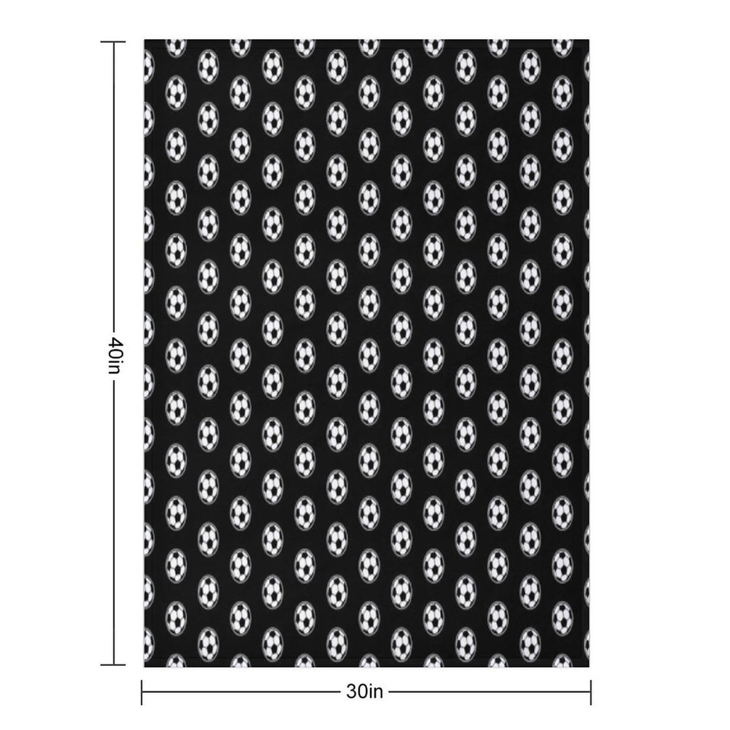 Soccer Ball  Football Icon Plush Throw Blanket