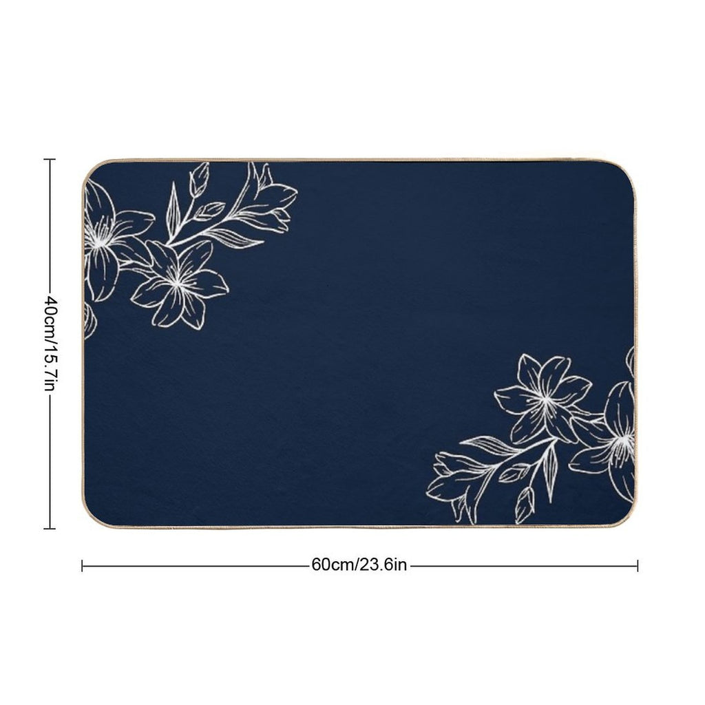 Flowers Plant Background  Pet-Safe Bath Mat