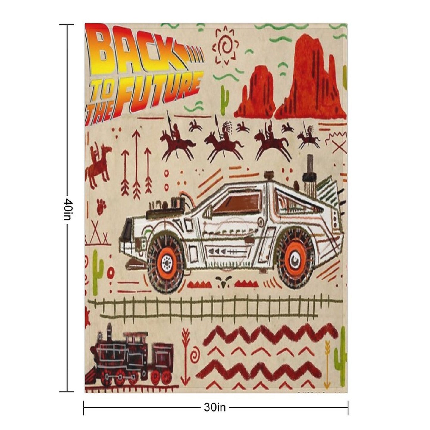 1885 Delorean Anti-pilling Throw Blanket