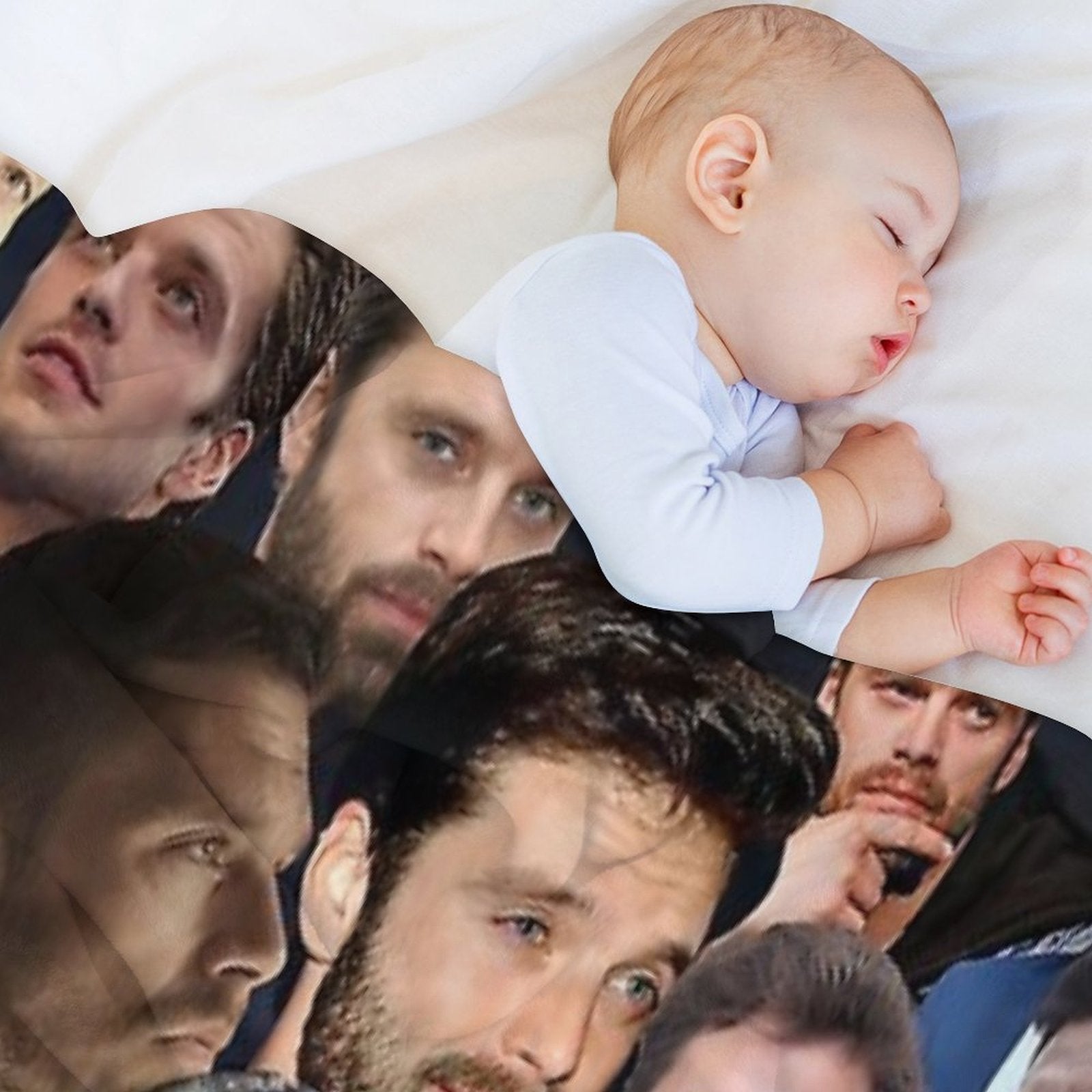 Sebastian Stan Photo Collage Eco-conscious Throw Blanket