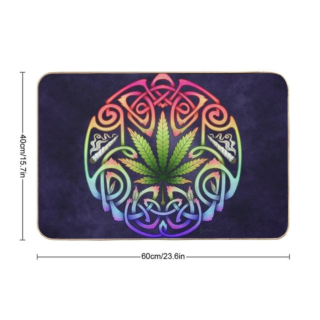 Celtic Cannabis Smokes Durable Bath Mat