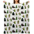 Kermit Meme Sticker Pack Shrink-resistant Throw Blanket