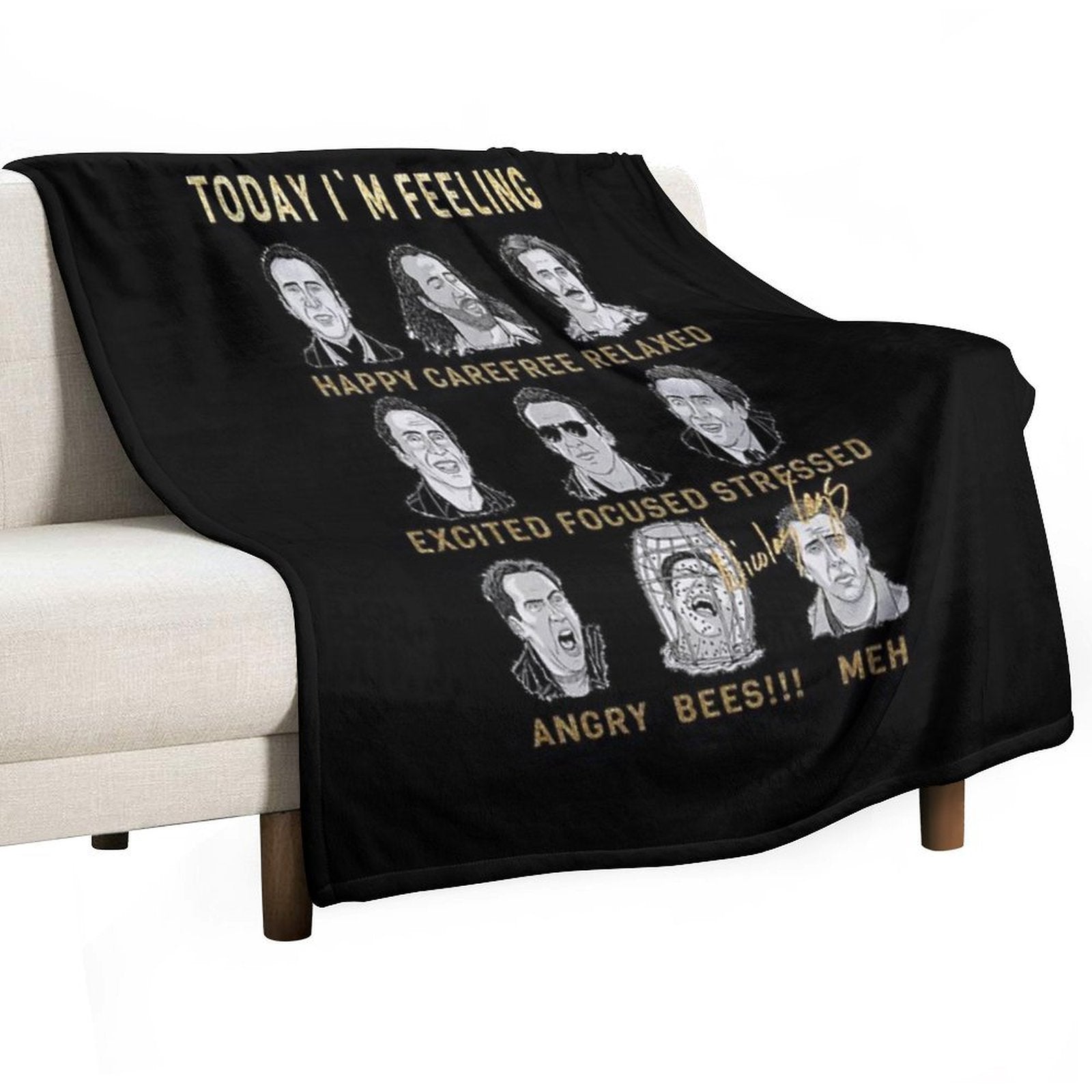 Nicholas Cage - Nicolas Cage - Nick Cage - Nic Cage Eco-conscious Throw Blanket
