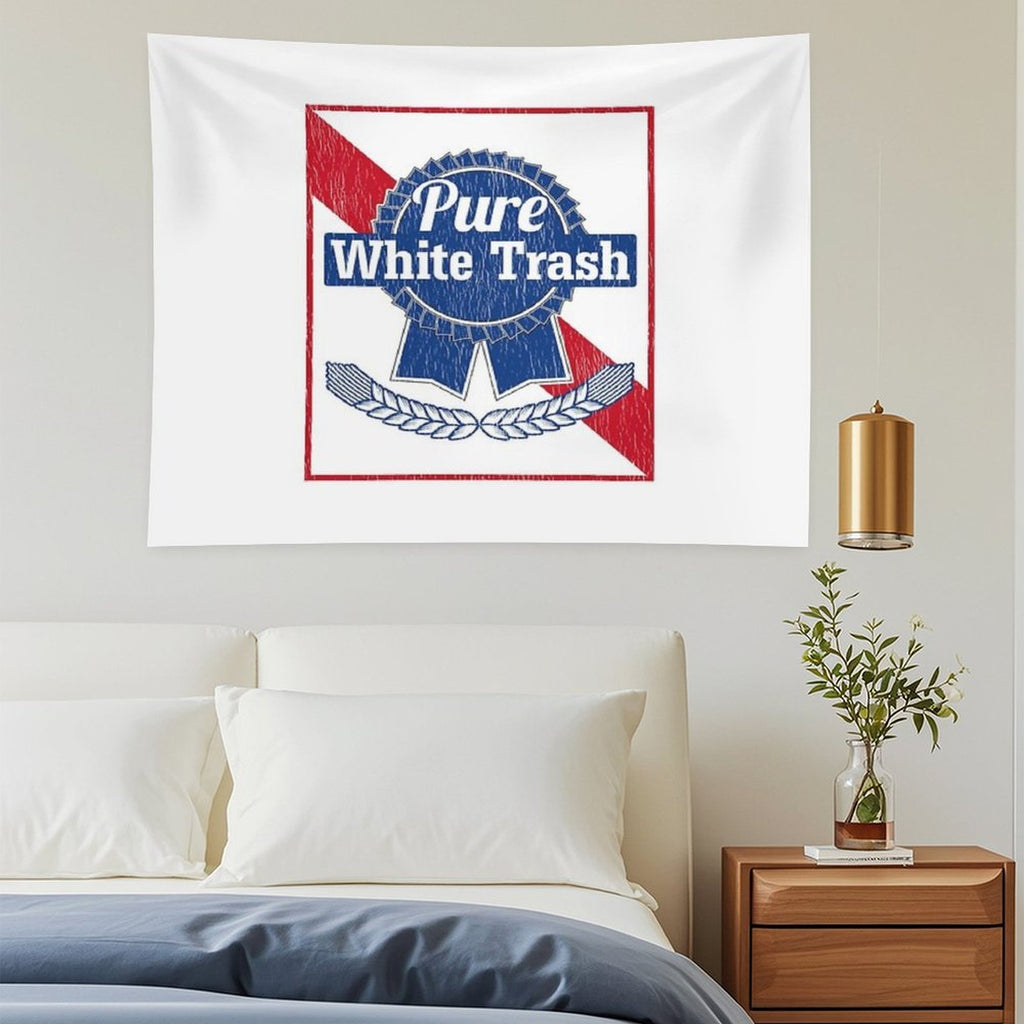 Funny Redneck Gift, Pure White Trash Tapestry