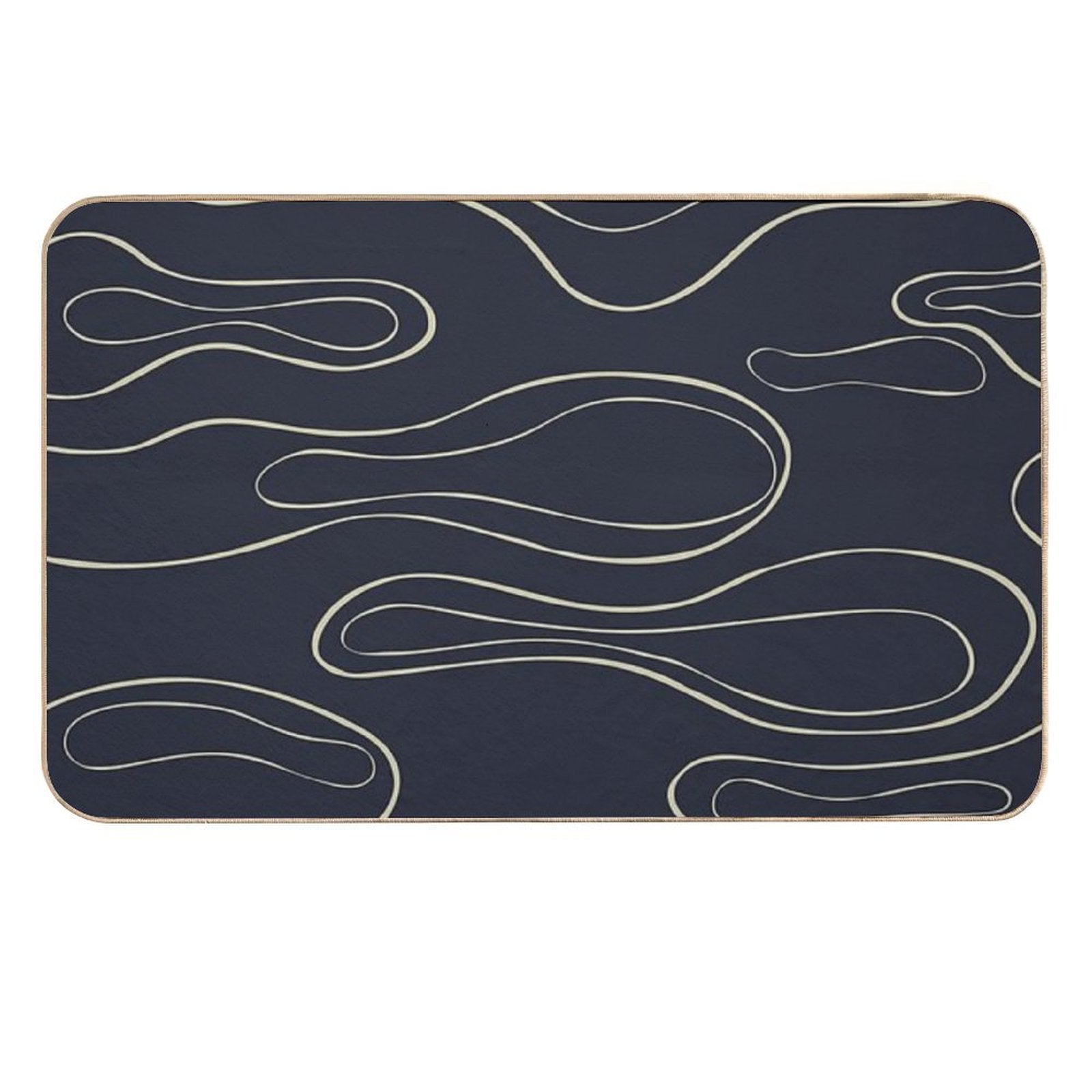 Night Waves  Fade-Resistant Bath Mat