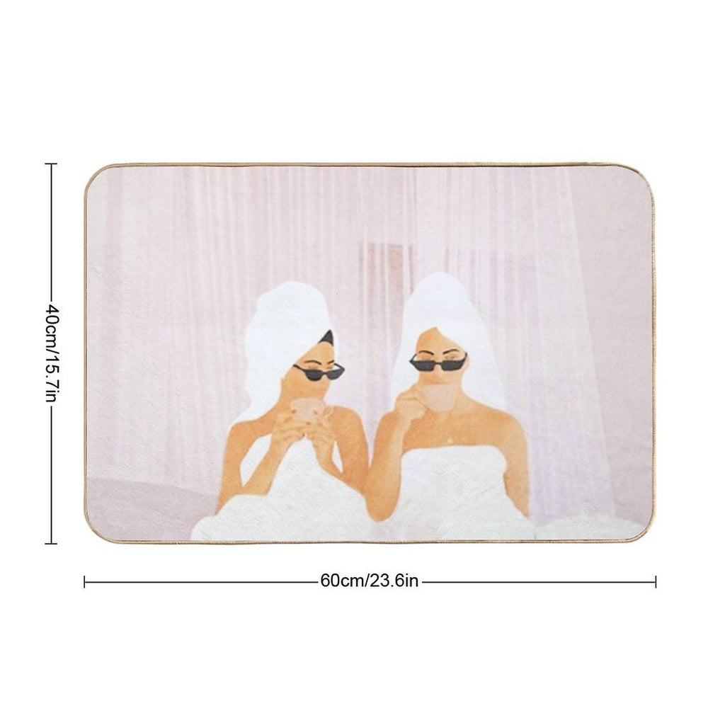 Morning with A Friend  High-Traffic Bath Mat
