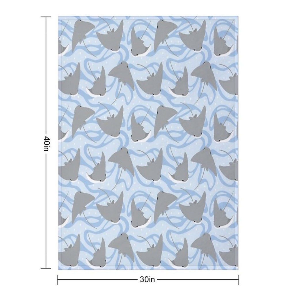 Stingrays - Cownose Ray - Sticker Pack Quick-dry Throw Blanket