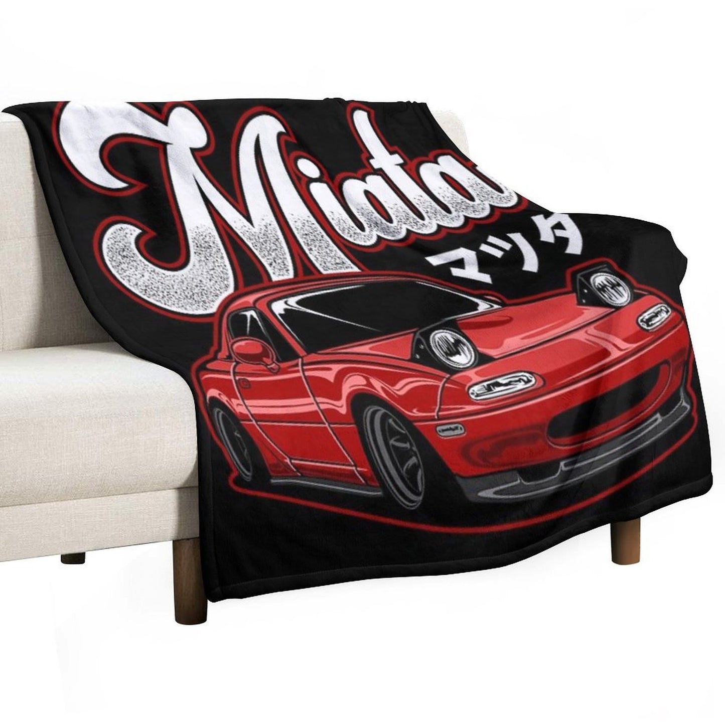 Miata MX-5 NA Red Durable Throw Blanket