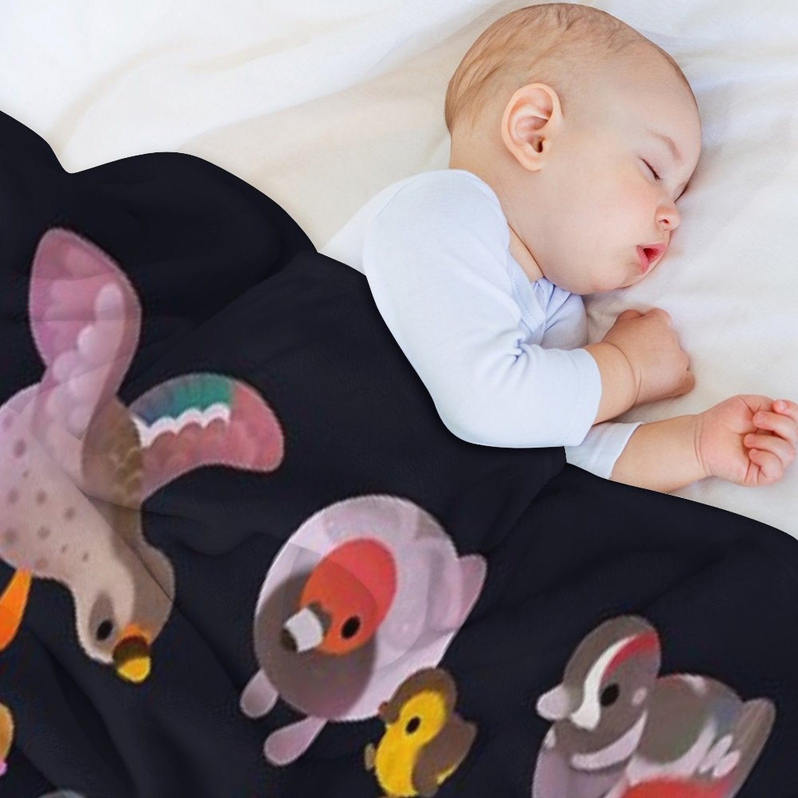 Duck And Duckling - Dark Comfort Throw Blanket