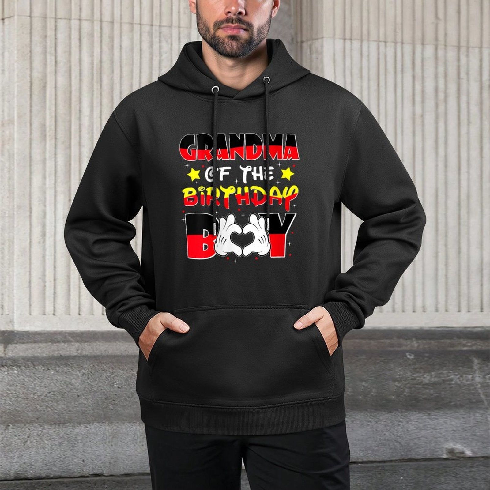 Womens Grandma Of The Birthday Boy Matching Grandson Family Easy Care Hoodie