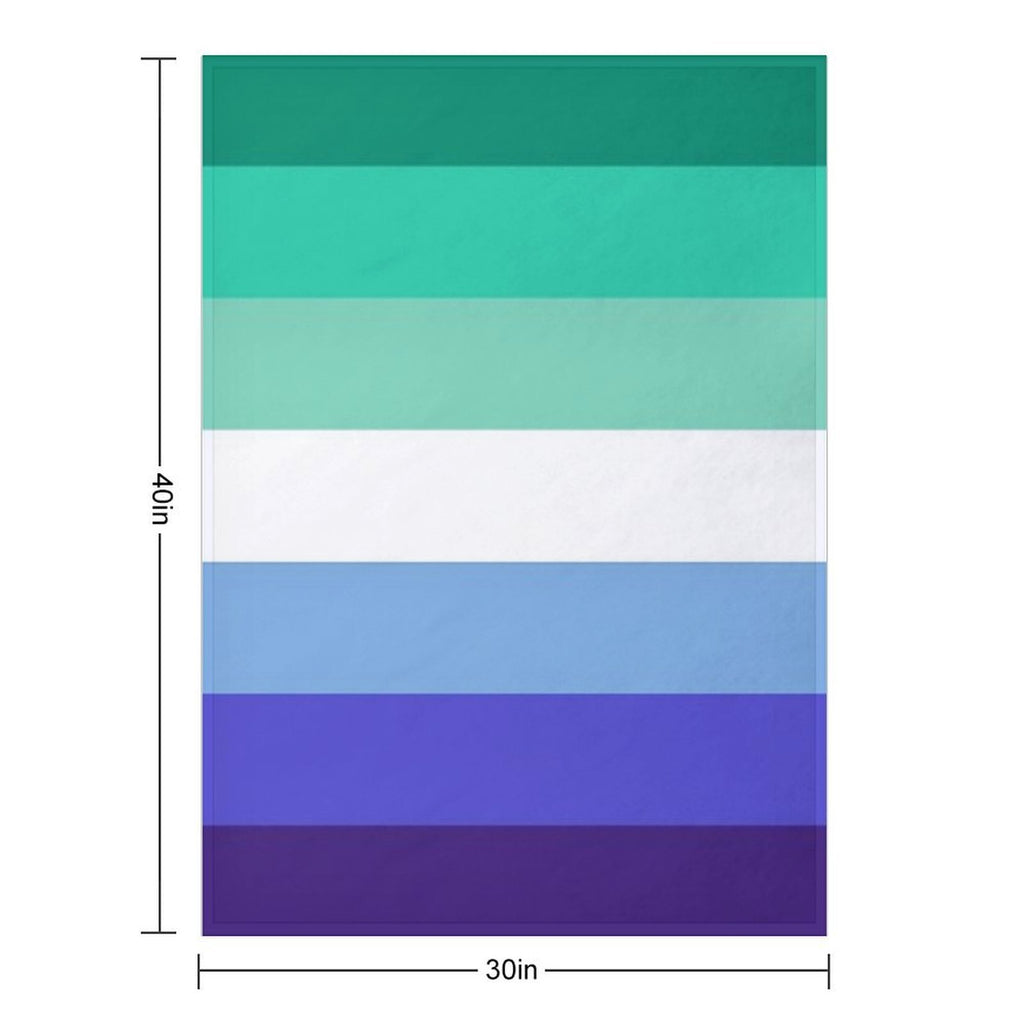 MLM Gay Pride Flag Machine-washable Throw Blanket