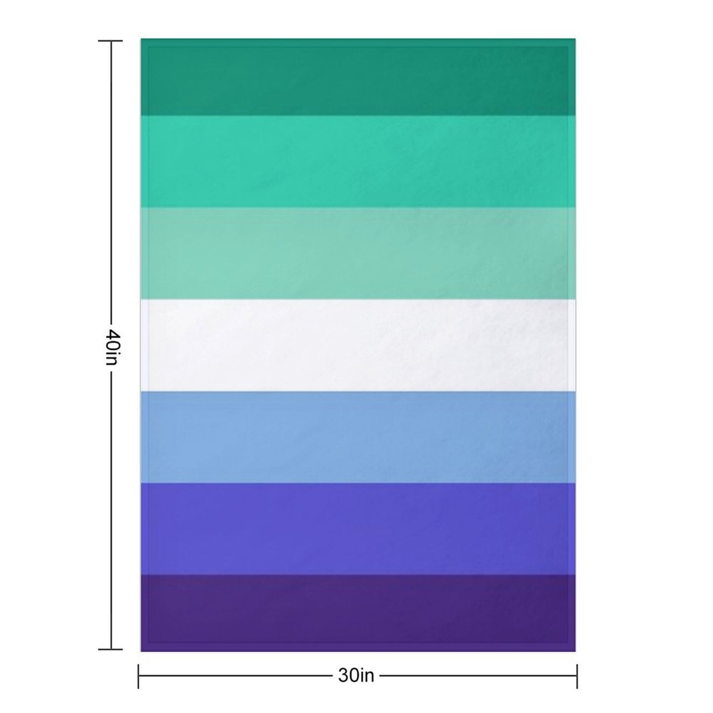 MLM Gay Pride Flag Machine-washable Throw Blanket
