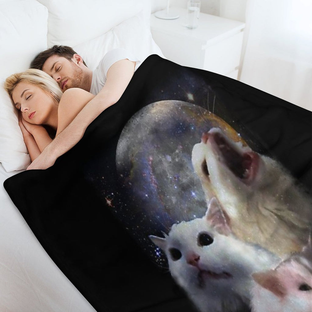Triple Thurston Moon Cats! Wrinkle-free Throw Blanket