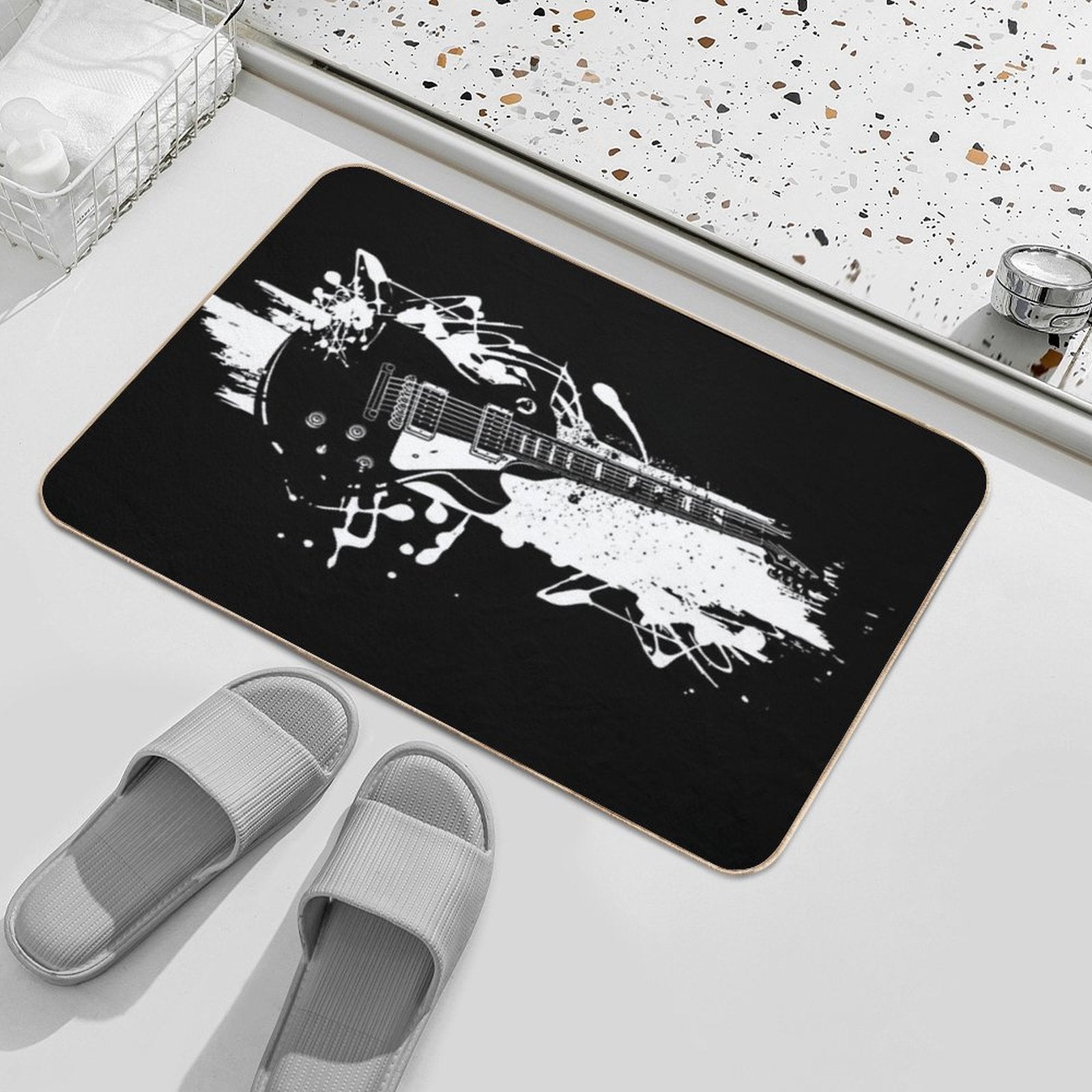 Rock Guitar  Absorbent Bath Mat