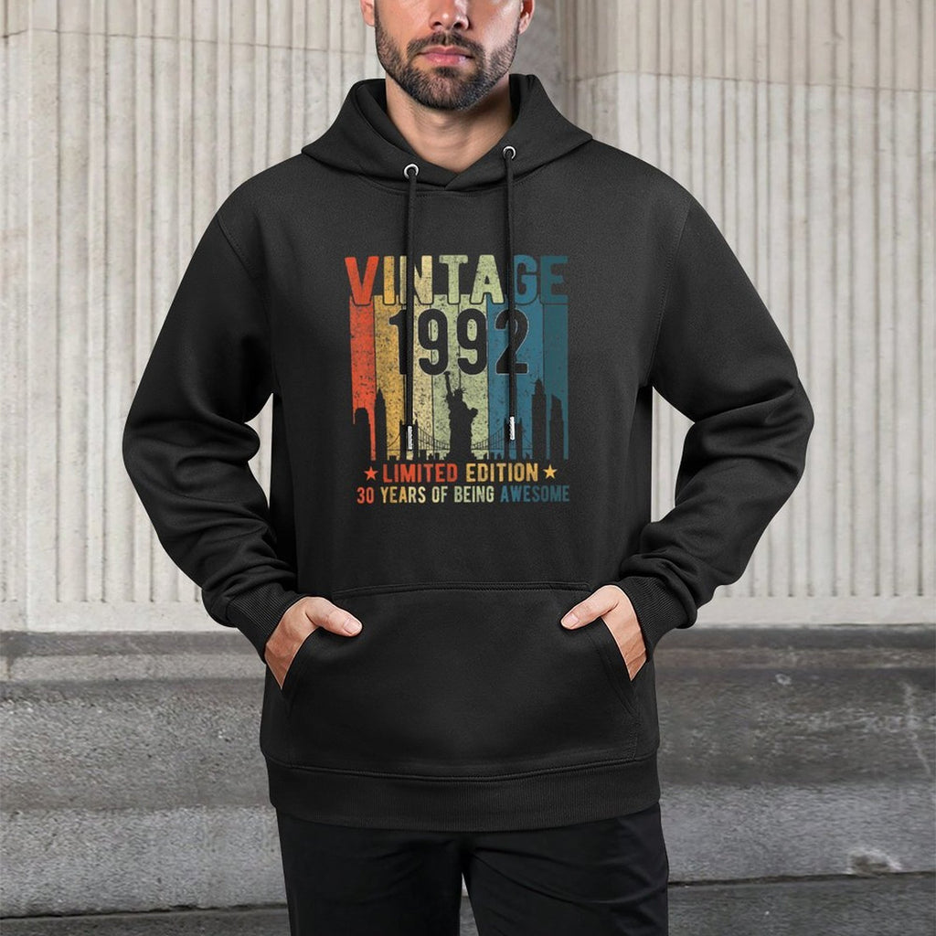 30 Year Old Gifts Vintage 1992 Limited Edition 30th Birthday Adjustable Hood Hoodie