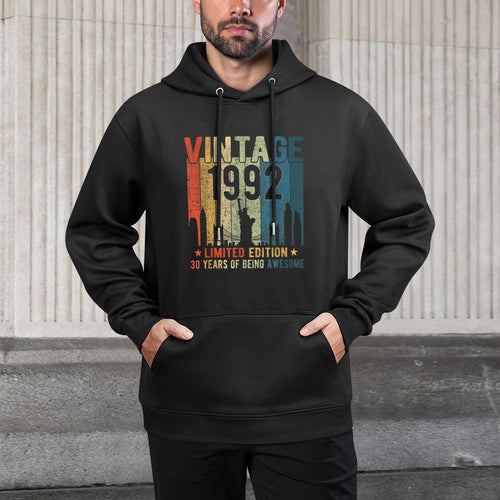 30 Year Old Gifts Vintage 1992 Limited Edition 30th Birthday Adjustable Hood Hoodie